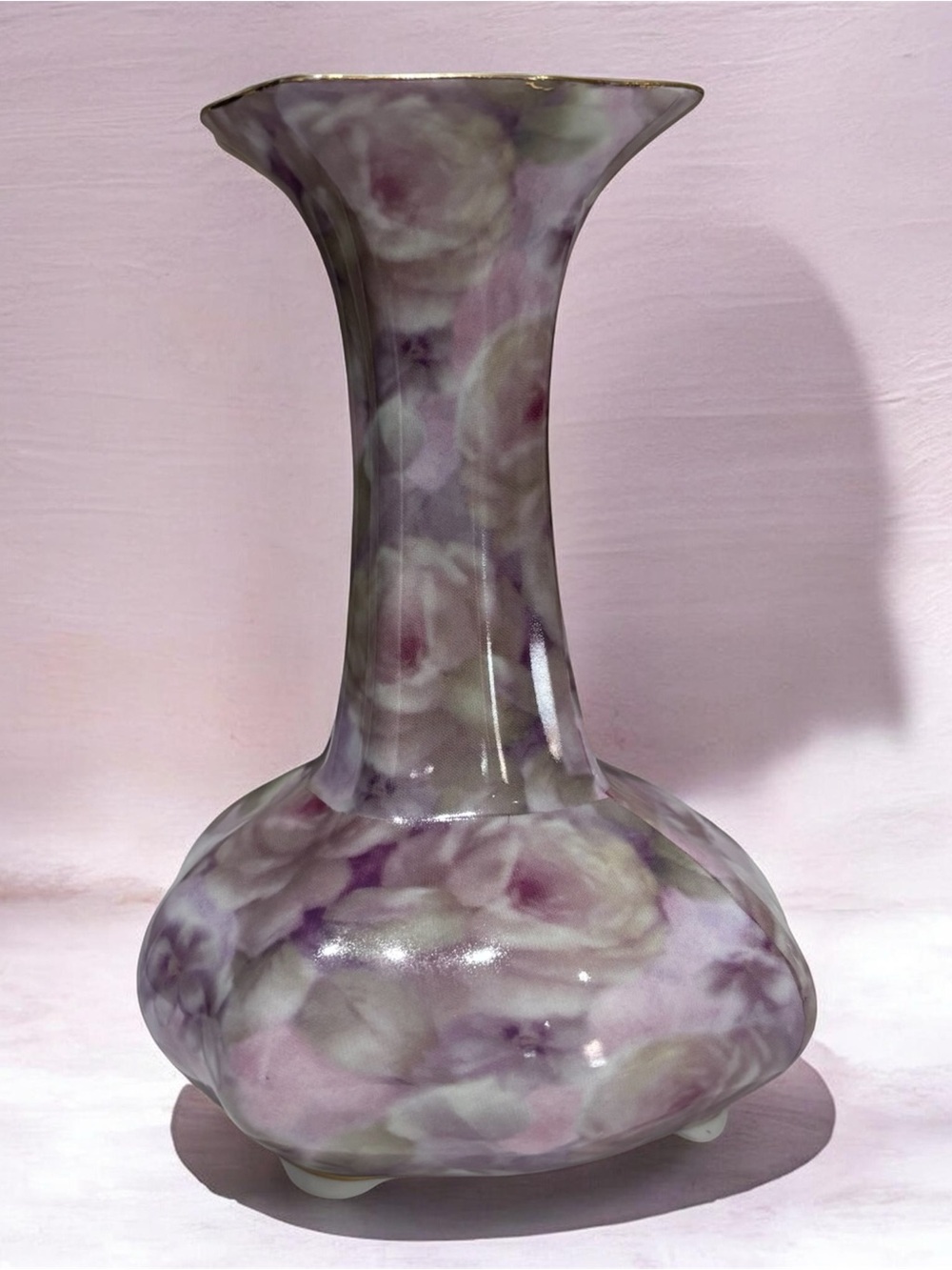 Verdici Porcelain English Roses Candlestick